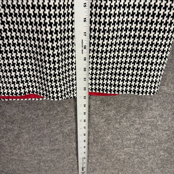 Tailor Skirt Women 10 Black Geometric A-Line Midi Zipper Mid Rise Lined Casual - Picture 4 of 6